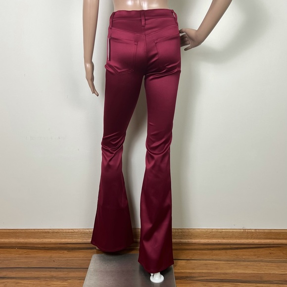 NEW J BRAND FLARED SATIN PANTS - Picture 7 of 9